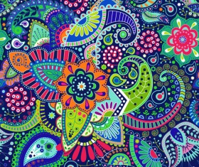Floral ethnic pattern seamless vector 06