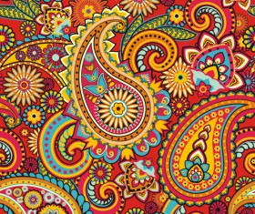 Floral paisley pattern seamless vector 03