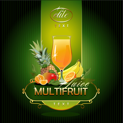 Fruit drinks backgrounds creative vector 04