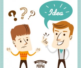 Funny people business template vector 01