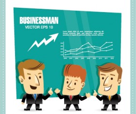 Funny people business template vector 02