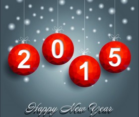 Geometric shapes ball 2015 new year background art 01