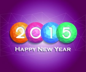 Geometric shapes ball 2015 new year background art 02