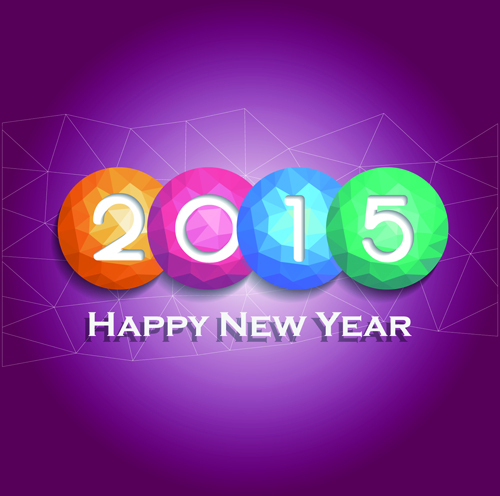 Geometric shapes ball 2015 new year background art 02