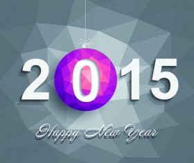 Geometric shapes ball 2015 new year background art 03