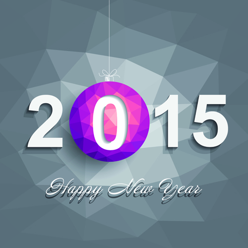 Geometric shapes ball 2015 new year background art 03