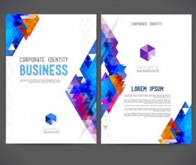 Geometric shapes business cover templates graphics 01