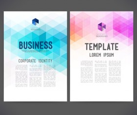 Geometric shapes business cover templates graphics 03