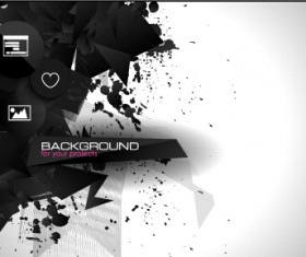 Grunge black business background vector