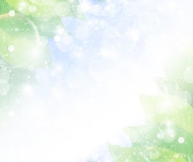 Halation bubble with green leaves vector background 10
