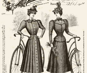 Hand drawn people elements retro vector 03