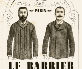 Hand drawn people elements retro vector 07