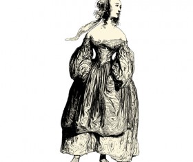 Hand drawn people elements retro vector 11