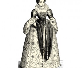 Hand drawn people elements retro vector 13