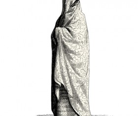 Hand drawn people elements retro vector 15