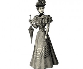 Hand drawn people elements retro vector 16