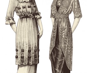 Hand drawn people elements retro vector 17