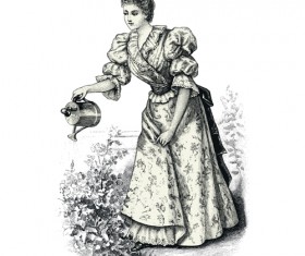 Hand drawn people elements retro vector 19