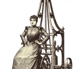 Hand drawn people elements retro vector 21