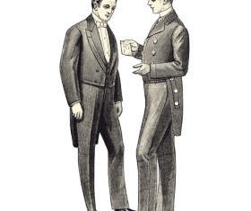 Hand drawn people elements retro vector 22