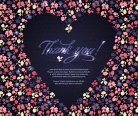 Heart shaped with floral pattern vector background