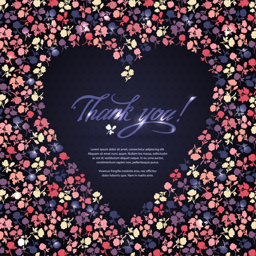 Heart shaped with floral pattern vector background