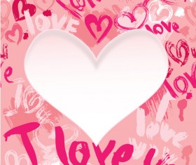 Heart shapes with grunge background