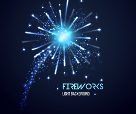 Holiday multicolor firework background vector 05