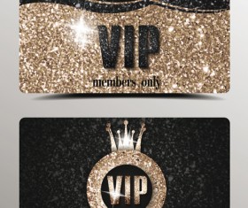 Luxury VIP gold cards vector material 03