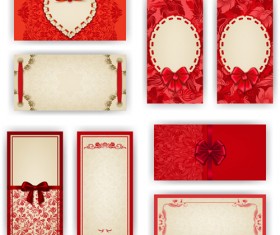 Luxury holiday greeting cards vector set 02