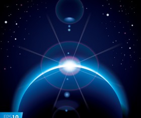 Magic universe space vector background 04