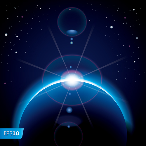 Magic universe space vector background 04
