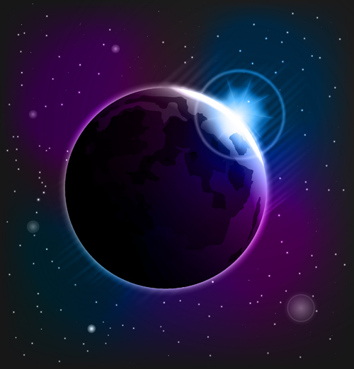 Magic universe space vector background 08