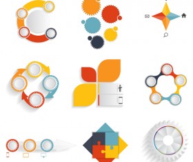 Modern infographics elements illustration vector 01