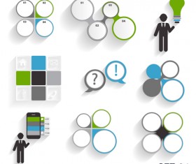 Modern infographics elements illustration vector 04