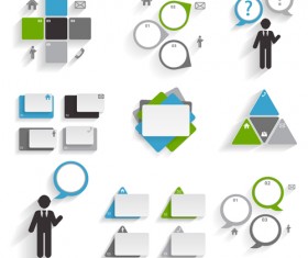 Modern infographics elements illustration vector 05