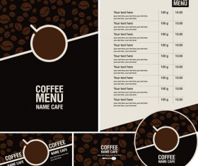 Modern restaurant menu cover and list vector 01