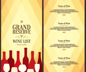 Modern restaurant menu cover and list vector 03