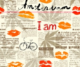 Newspaper style stylish patterns vector 04