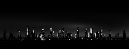 Night city skyscrapers vector material 03