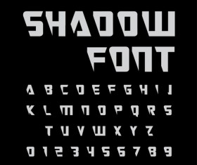 Number and alphabet creative design vectors 01