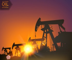 Oil and development background vector 01
