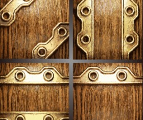 Old metal and wood vector background 02