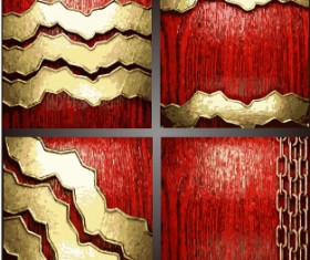 Old metal and wood vector background 03