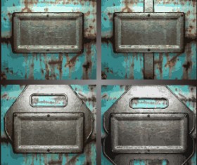 Old metallic creative background vector 0