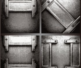 Old metallic creative background vector 02