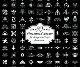 Ornamental elements and page decoration vector material