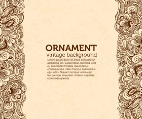 Ornaments vintage background art vector