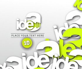 Paper cut alphabets background vector