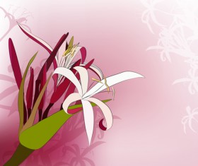 Paper cut flower with pink background vector